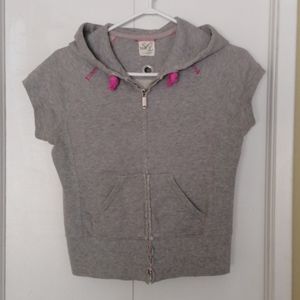 Sleeveless zip hoodie